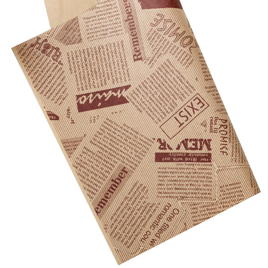 Travelwant Newspaper Theme Grease-Resistant Wax Paper Sheets