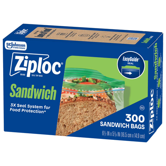 Ziploc® Sandwich Bags with Grip 'n Seal Technology™ (300 Count)