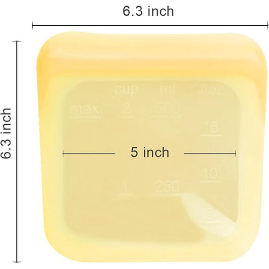 Purifyou Reusable Silicone Storage Bags Set (5-Piece)