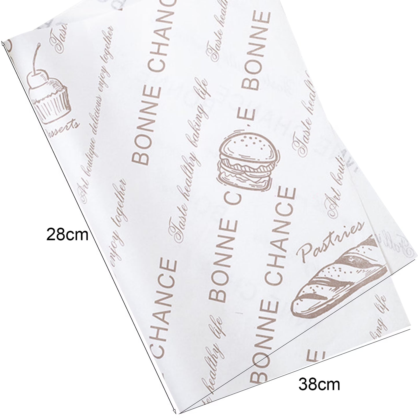 Travelwant Newspaper Theme Grease-Resistant Wax Paper Sheets