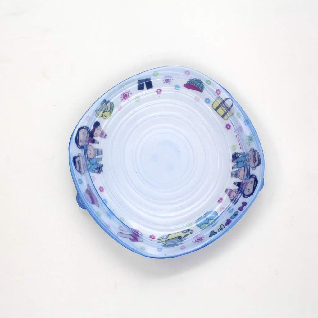 6-Pcs Reusable Silicone Stretch Lids for Bowls & Containers (Blue)