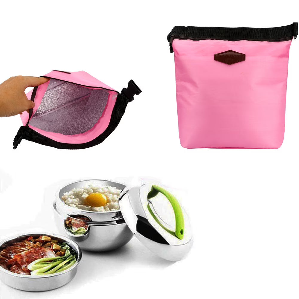 ZFSBZBS Reusable Insulated Lunch & BBQ Storage Bag (Pink)