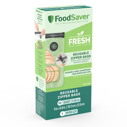FoodSaver Reusable Quart Vacuum Zipper Bags (10-Count)