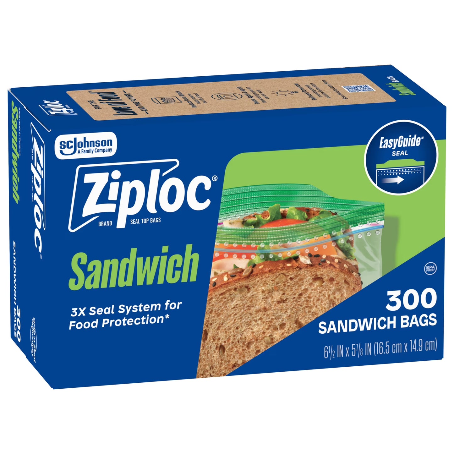Ziploc® Sandwich Bags with Grip 'n Seal Technology™ (300 Count)