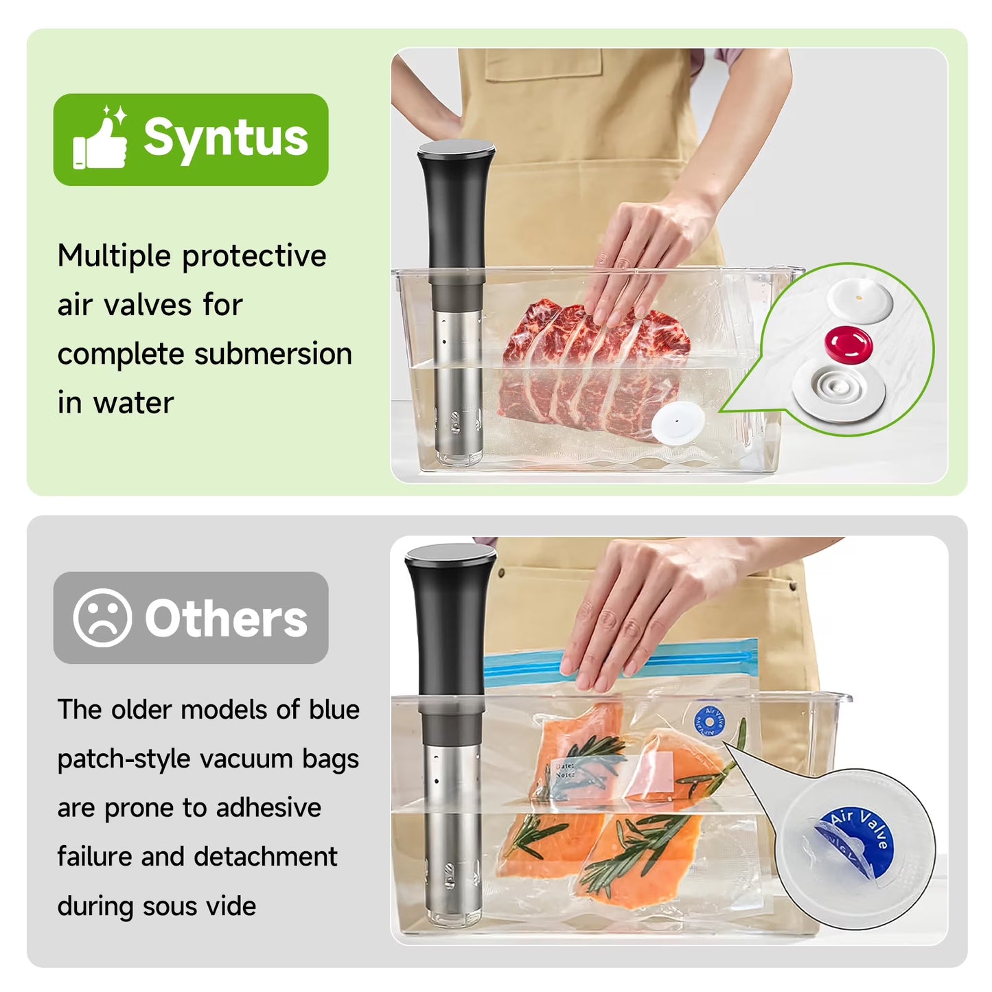 Vixino Reusable Vacuum Sealer Bags (40-Pcs)
