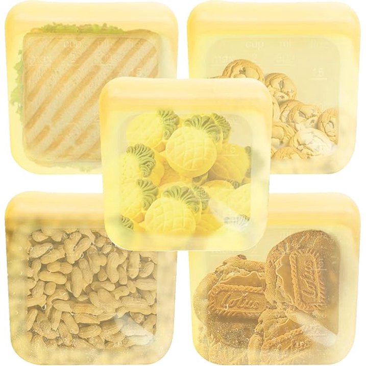 Purifyou Reusable Silicone Storage Bags Set (5-Piece)